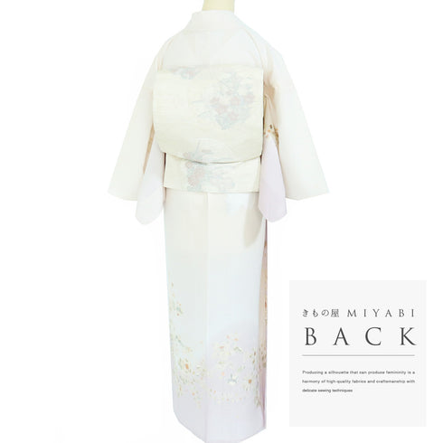 訪問着 リサイクル 夏着物 身丈161.8cm 裄64.8cm 夏物 辻ヶ花模様 ミシン刺繍 ピンク Lサイズ お洒落 不明 広衿 Sランク