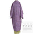 道中着 リサイクル 身丈124.7cm 裄66.6cm 袷 着物衿 対丈 地紋 パープル Lサイズ お洒落 正絹 Sランク