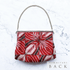 ビーズバック アンティーク 赤地 お洒落 カジュアル 横幅19cm 高さ13cm マチ5cm Bランク 和装小物 ZO-57