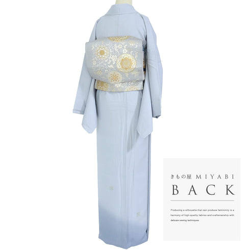 色留袖 リサイクル 身丈168.8cm 裄68.8cm 袷 違い矢柄 グレー LLサイズ 一つ紋 正絹 広衿 Aランク