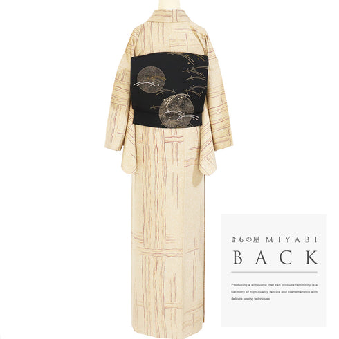 紬 リサイクル 身丈161.5cm 裄65.6cm 袷 デザイン柄 ブラウン Lサイズ お洒落 カジュアル 正絹 広衿 Aランク