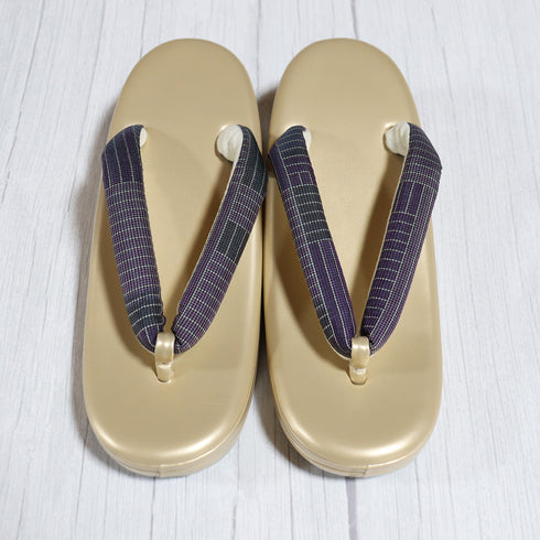 草履 新品 ゴールド 新品・未使用品 大島紬