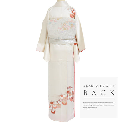 付下げ リサイクル 身丈155.2cm 裄64.6cm 袷 たちばな 作家物 吾妻徳穂 金駒刺繍 箔 アイボリー Sサイズ お洒落 セミフォーマル 正絹 広衿 Aランク