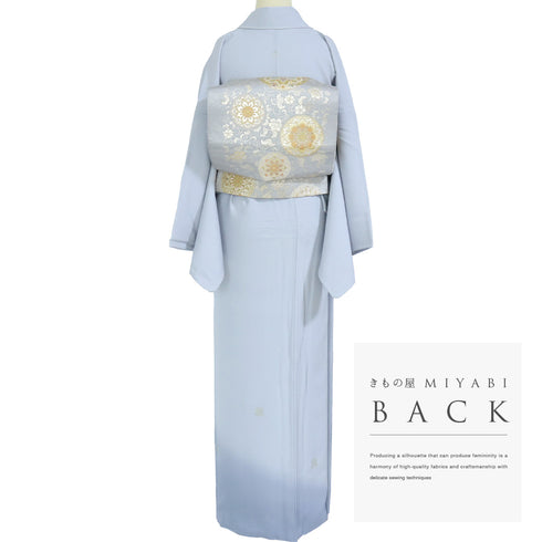 色留袖 リサイクル 身丈168.8cm 裄68.8cm 袷 違い矢柄 グレー LLサイズ 一つ紋 正絹 広衿 Aランク