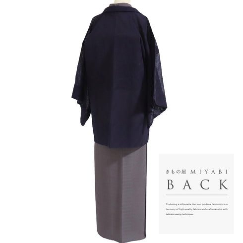 羽織 リサイクル 身丈81cm 裄65cm 単衣 地紋 透け物 パープル Mサイズ お洒落 不明 Sランク