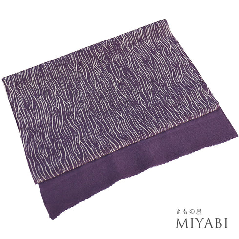 帯揚げ カジュアル ちりめん パープル 正絹 新品・未使用品