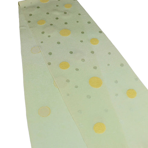 帯揚げ リサイクル お洒落 ちりめん 正絹 グリーン 丹後ちりめん 水玉柄 新品・未使用品 AG-1242