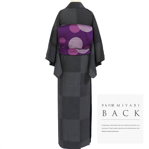 塩沢紬 リサイクル 身丈161cm 裄62.6cm 袷 絣柄 亀甲柄 ブラウン Lサイズ お洒落 カジュアル 正絹 広衿 Aランク