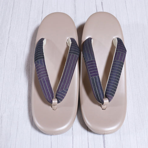 草履 新品 パープル 新品・未使用品 大島紬