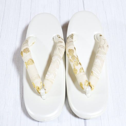 草履 新品 セミフォーマル ホワイト 新品・未使用品 山口美術織物監修