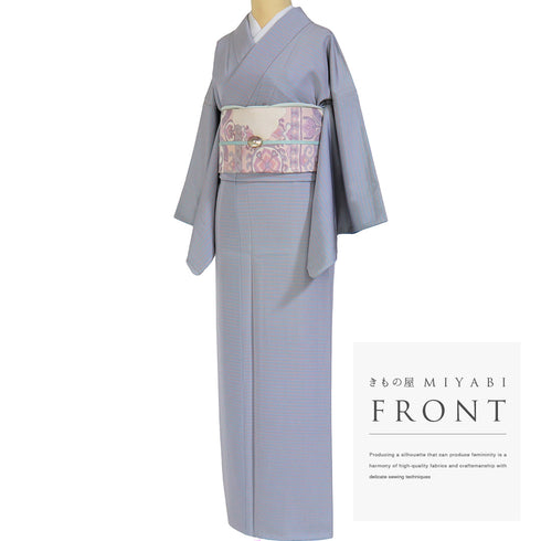 小紋 リサイクル 身丈152cm 裄64.4cm 袷 多色 Sサイズ お洒落 一つ紋 正絹 広衿 Aランク