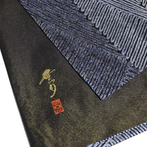 袋帯 リサイクル 帯丈438cm 全通 無月 ブルー Mサイズ 正絹 Sランク お洒落