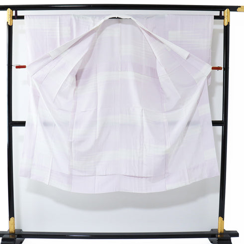 長襦袢 リサイクル 長襦袢 身丈126cm 裄62.6cm 袷 ぼかし柄 後身頃居敷当て付き パープル Sサイズ 正絹 Aランク