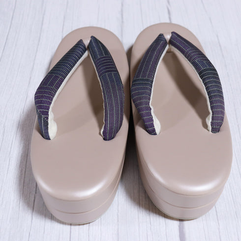 草履 新品 パープル 新品・未使用品 大島紬