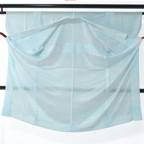 色無地 リサイクル 身丈163cm 裄64.2cm 単衣 長襦袢セット ピンク Lサイズ セミフォーマル お洒落 一つ紋 ポリエステル 洗える着物 バチ衿 Sランク