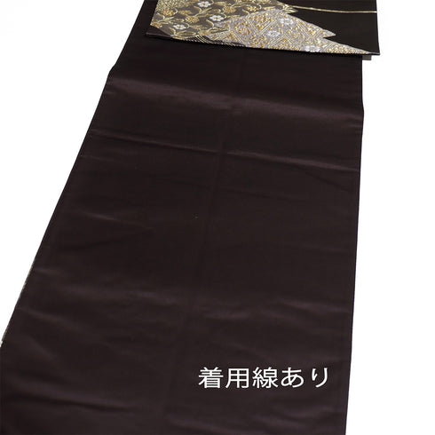 袋帯 リサイクル 帯丈436cm 六通 松皮菱重ねに鳳凰柄 パープル Mサイズ 正絹 Sランク フォーマル セミフォーマル