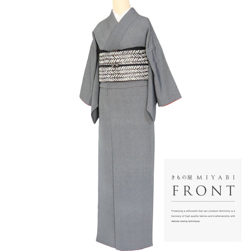 江戸小紋 リサイクル 身丈152.8cm 裄62.8cm 袷 小紋三役 伝統工芸士 保科信 ブラック Sサイズ セミフォーマル お洒落 一つ紋 正絹 広衿 Sランク