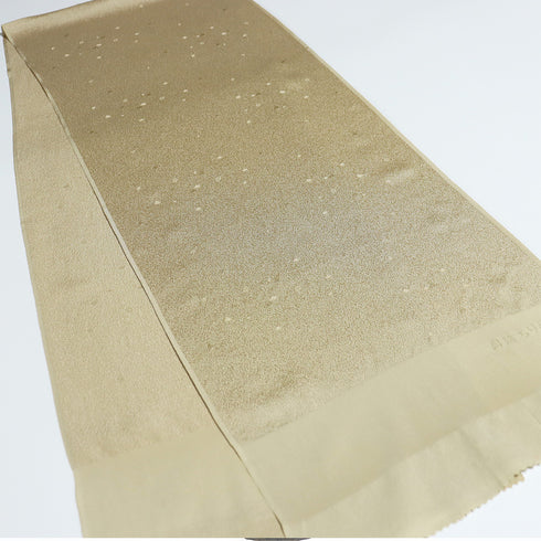 帯締め・帯揚げセット リサイクル 丸組紐 ちりめん ベージュ 正絹 新品・未使用品 水玉地紋