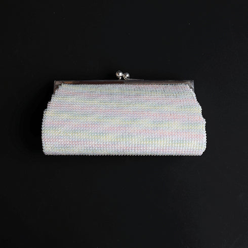 ビーズバック リサイクル 小銭入れセット お洒落 カジュアル 横幅21.5cm 高さ14cm マチ5cm Aランク 和装小物 ET-199