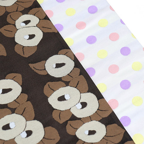 半巾帯 リサイクル 帯丈438cm 全通 椿柄 水玉柄 リバーシブル TANAKA DEN 西陣織 ブラウン Mサイズ 正絹 Sランク カジュアル お洒落 証紙