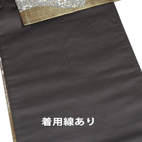 袋帯 リサイクル 帯丈432cm 六通 デザイン花柄 彩麗 ゴールド Sサイズ 正絹 Sランク フォーマル セミフォーマル