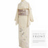 訪問着 リサイクル 身丈160.2cm 裄66.8cm 袷 枝垂れ花など ベージュ Mサイズ セミフォーマル お洒落 正絹 広衿 Sランク