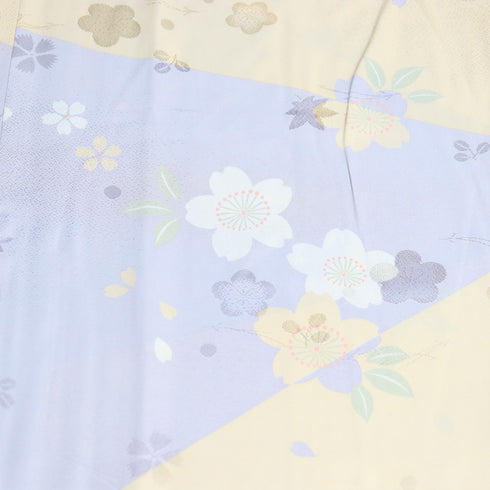 長襦袢 リサイクル 長襦袢 身丈120.8cm 裄62.6cm 袷 桜柄 多色 Sサイズ お洒落 正絹 袖無双 Sランク