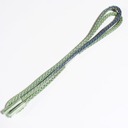 帯締め・帯揚げセット リサイクル 丸組紐 ちりめん 多色 正絹 Sランク 小花柄