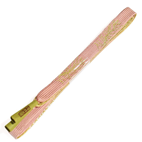 帯締め・帯揚げセット リサイクル お洒落 平組紐 ちりめん ピンク 正絹 新品・未使用品 ぼかし 花柄