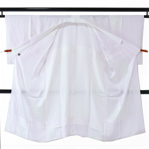 長襦袢 リサイクル 長襦袢 身丈123.5cm 裄65.2cm 袷 花丸の地紋 後見頃居敷当て付き パープル Mサイズ 正絹 袖無双 Aランク