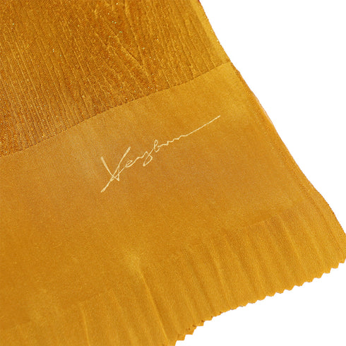 帯締め・帯揚げセット リサイクル 手組紐 ちりめん オレンジ 正絹 新品・未使用品