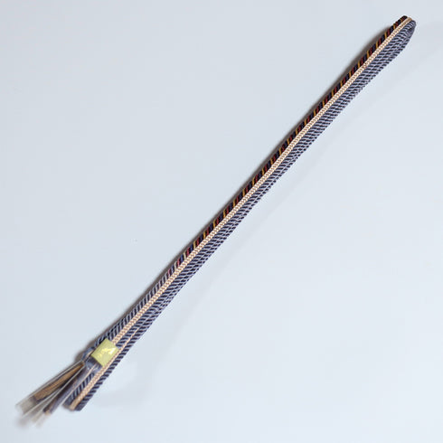 帯締め・帯揚げセット リサイクル ゆるぎ ちりめん パープル 正絹 未使用品 花柄の地紋