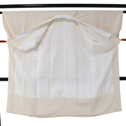 長襦袢 リサイクル 身丈124.7cm 裄64.2cm 袷 桜柄 ベージュ Sサイズ 正絹 Sランク