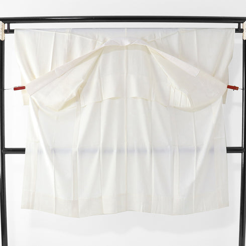 長襦袢 長襦袢 身丈120.5cm 裄65.8cm 袷 玩具や民芸品の地紋柄 アイボリー Mサイズ 正絹 袖無双 Aランク