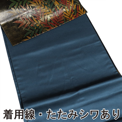 袋帯 リサイクル 帯丈444cm 全通 翡翠に植物模様 引箔袋 ゴールド Mサイズ 正絹 Sランク お洒落