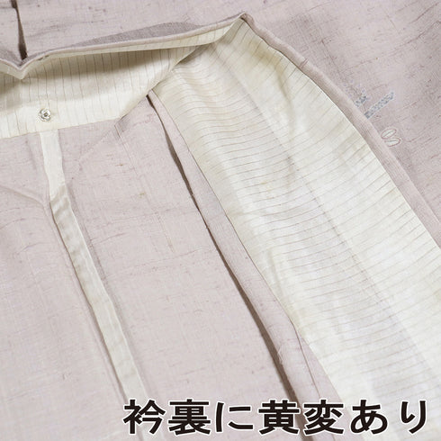 付下げ リサイクル 夏着物 身丈158.5cm 裄68.4cm 夏物 薄物 流水に菊柄 パープル Mサイズ お洒落 不明 広衿 Bランク