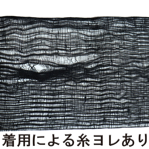 名古屋帯 リサイクル 帯丈369.5cm ポイント柄 9寸 夏物 とんぼ柄 ブラック Mサイズ 不明 Bランク カジュアル