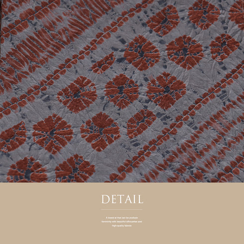 道行コート リサイクル 身丈95cm 裄67.2cm 袷 絞り各種柄 グレー Lサイズ お洒落 しつけ糸 正絹 Sランク