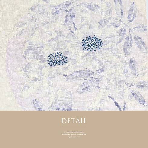 名古屋帯 リサイクル 帯丈352.5cm ポイント柄 丸に花柄 ベージュ Sサイズ 正絹 Aランク カジュアル