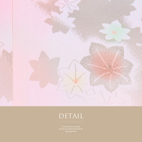 長襦袢 リサイクル 長襦袢 身丈124.8cm 裄62.4cm 袷 居敷当て付き 地紋 ピンク SSサイズ 不明 袖無双 Sランク