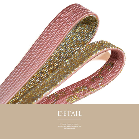 帯締め リサイクル セミフォーマル 平組紐 ピンク 正絹 新品・未使用品