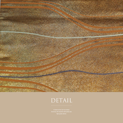 袋帯 リサイクル 帯丈432cm 六通 リバーシブル ゴールド Sサイズ 正絹 Sランク お洒落