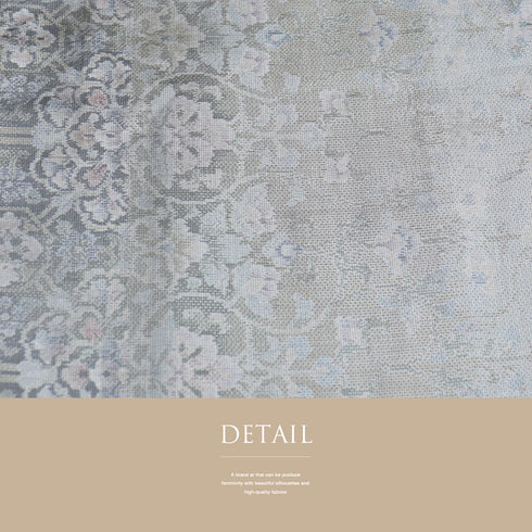 大島紬 リサイクル 身丈157.3cm 裄60.8cm 袷 有職文様 唐草柄 グレー Mサイズ カジュアル お洒落 正絹 広衿 Sランク