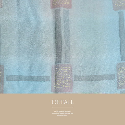 道中着 リサイクル 身丈110.5cm 裄69.6cm 袷 ロング 着物衿 グレー LLサイズ カジュアル 正絹 Sランク