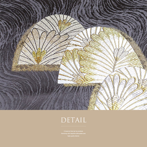 袋帯 リサイクル 帯丈432cm 六通 地紋 パープル Sサイズ 正絹 新品・未使用品 フォーマル お洒落