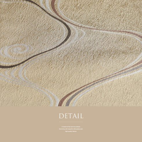 袋帯 リサイクル 帯丈434cm 六通 流水柄 ベージュ Sサイズ 正絹 Sランク お洒落