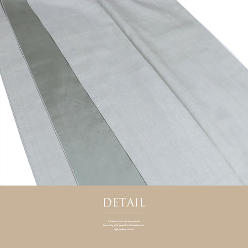 紬 リサイクル 身丈156.8cm 裄63.6cm 袷 無地 グレー Mサイズ お洒落 カジュアル しつけ糸 正絹 広衿 Sランク