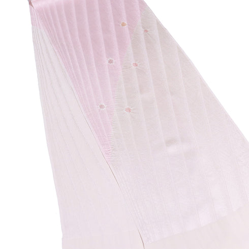 帯揚げ ちりめん ピンク 正絹 未使用品 部分絞り