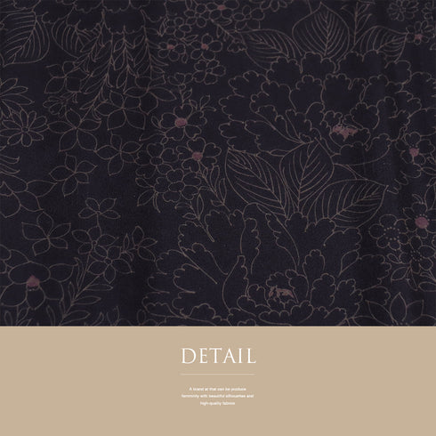 小紋 リサイクル 身丈167cm 裄66.4cm 袷 花柄 パープル LLサイズ お洒落 カジュアル 正絹 広衿 Aランク