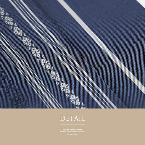 角帯 リサイクル 帯丈392cm 全通 博多織 ブルー 正絹 Sランク カジュアル お洒落